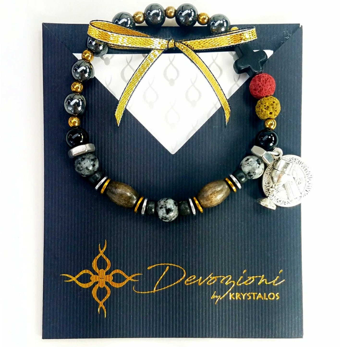 Devozioni Rosary Bracelet - St. Benedict (for Men)