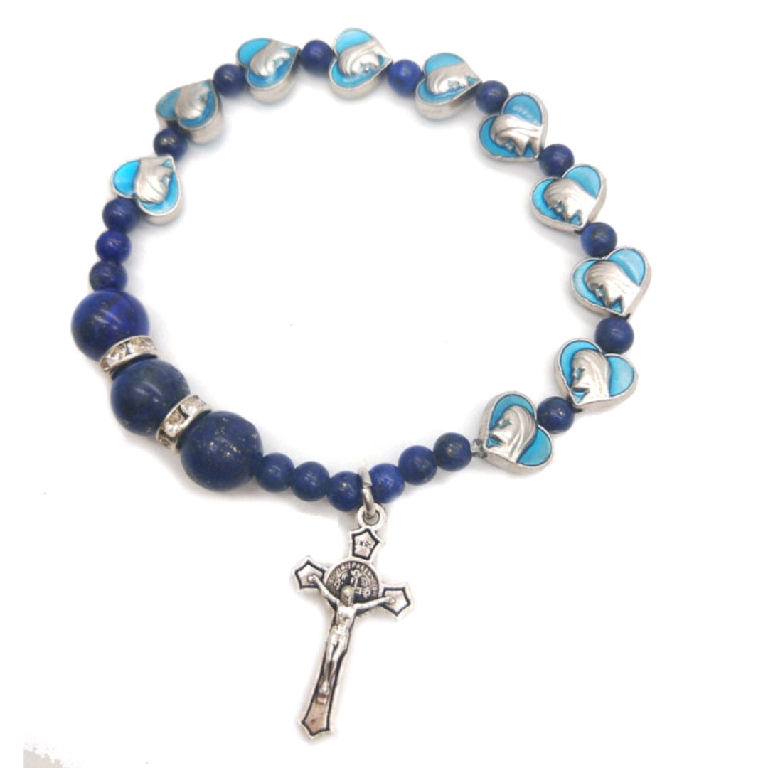 Rosary Bracelet - Mary's Azure Heart