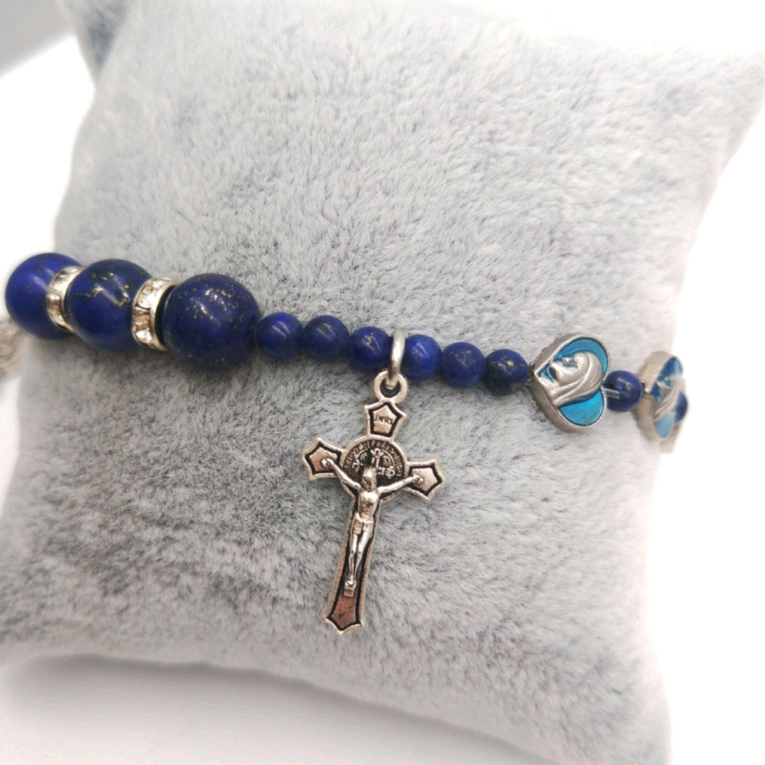 Rosary Bracelet - Mary's Azure Heart