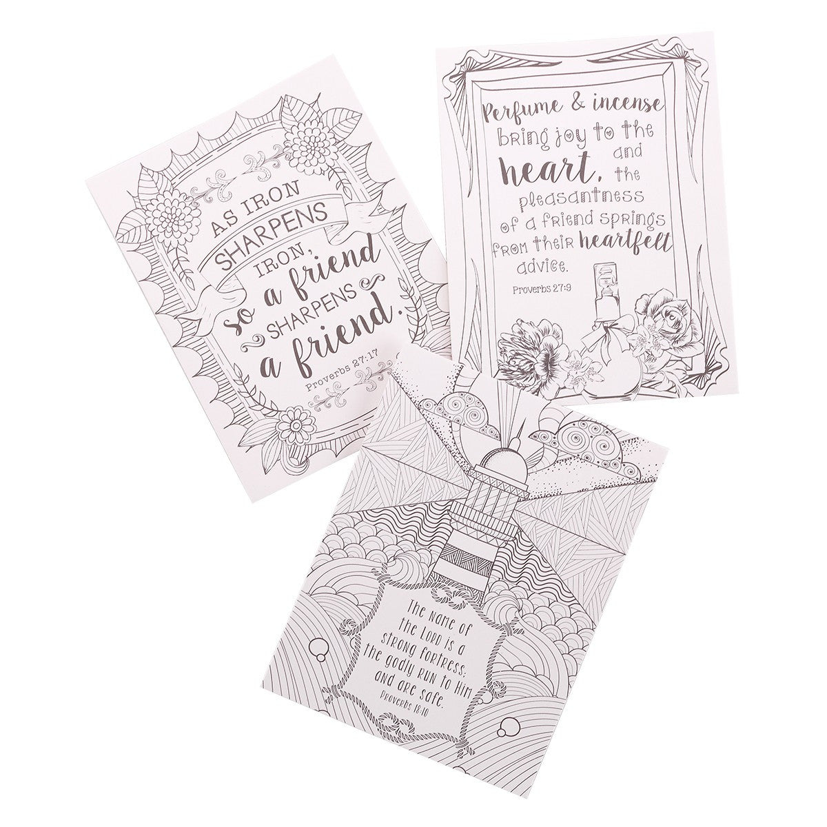 Cards - Proverbs in Color Coloring Cards