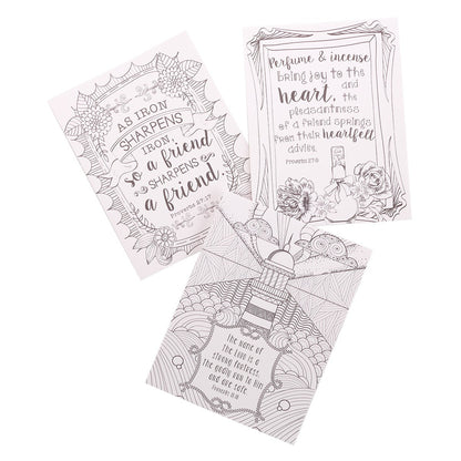 Cards - Proverbs in Color Coloring Cards