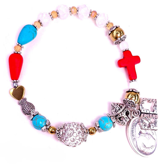 Devozioni Rosary Bracelet - Divine Mercy and Saint Faustina