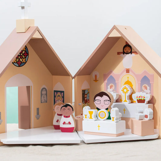 Toys - Wooden Catholic Church Playset