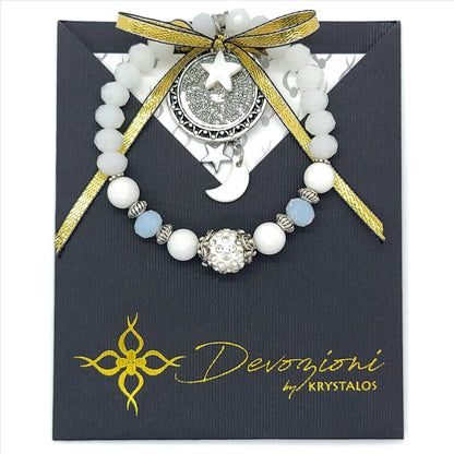 Devozioni Rosary Bracelet - Our Father Nighttime Prayer in White