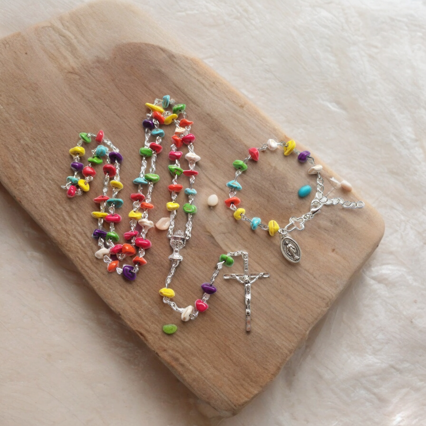 One-Decade Rosary - Rainbow Rocks