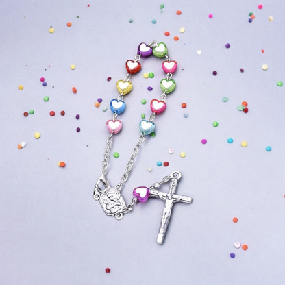 One-Decade Rosary - Candy Heart Devotions