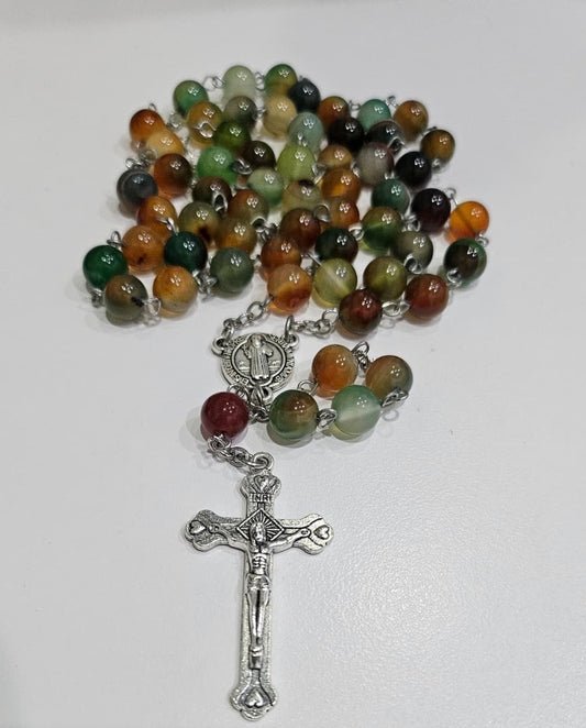 Rosary – Solomon Wisdom (Peacock Agate Stone Rosary)