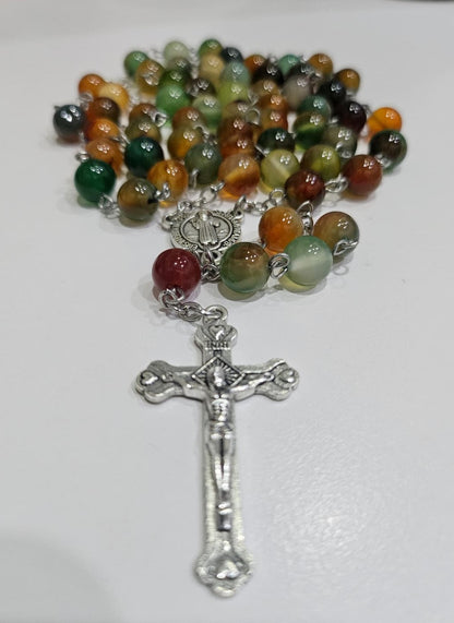 Rosary – Solomon Wisdom (Peacock Agate Stone Rosary)