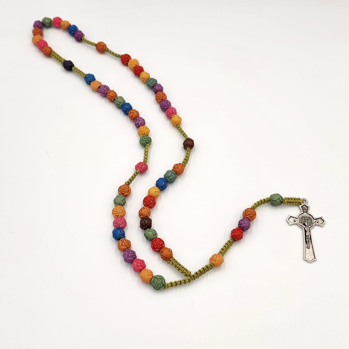 Rosary - Matte Rosette Rainbow Rosary